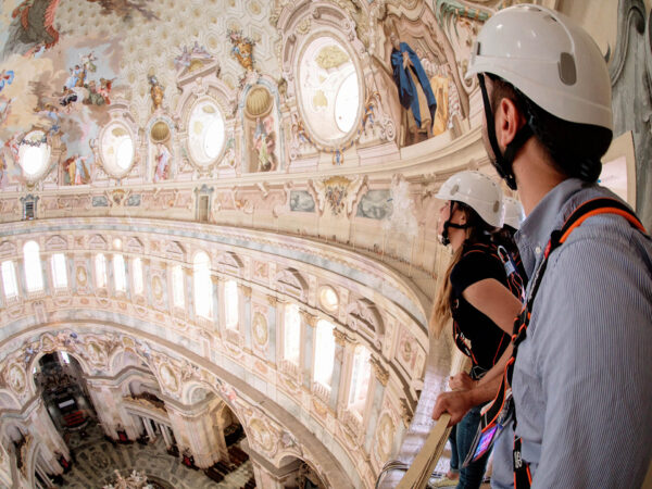 Vista interna cupola santuario Vicoforte